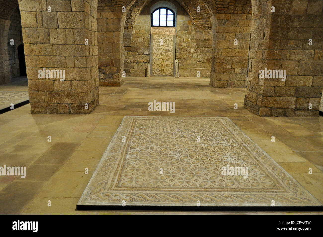 Mosaici bizantini in Beiteddine palazzo presidenziale, Libano Foto Stock