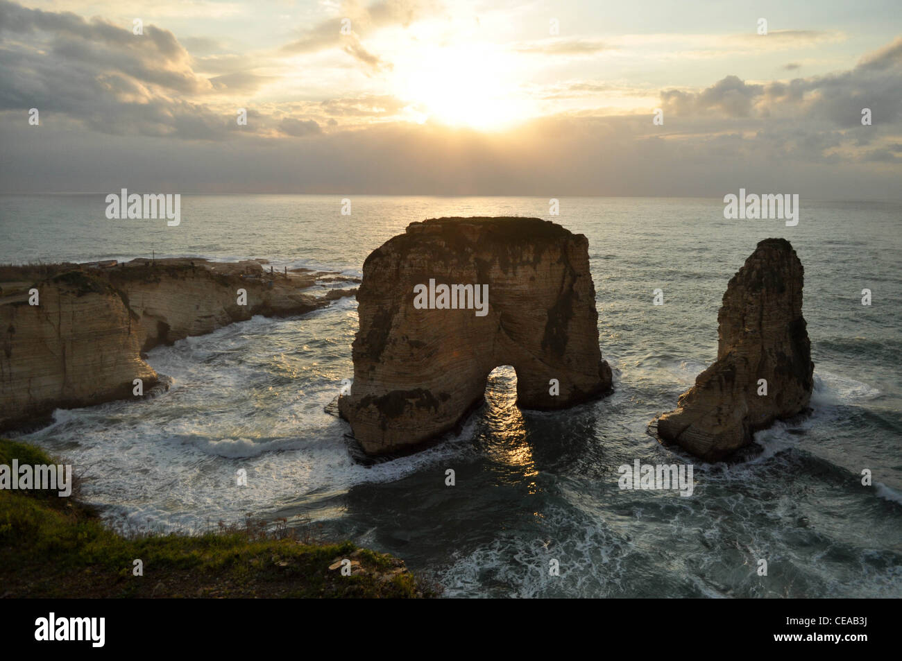 Piccioni' Rock a Beirut, Libano Foto Stock