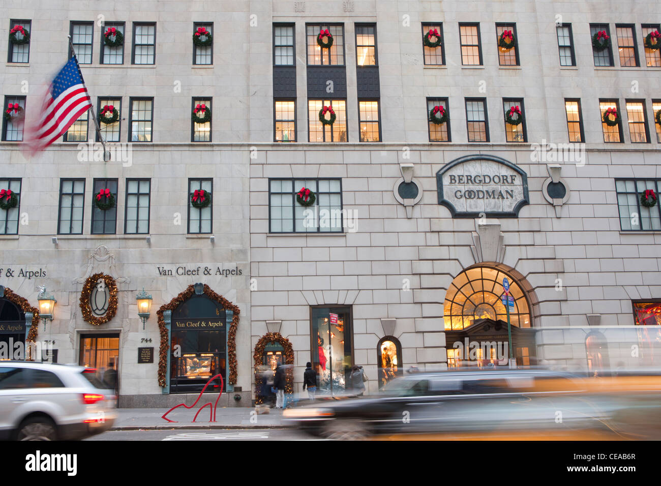 Bergdorf Goodman Store sulla Fifth Avenue, New York New York, Stati Uniti d'America Foto Stock