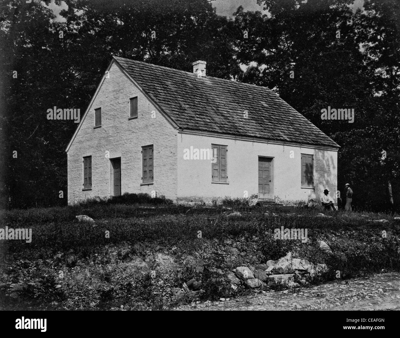 Dunker Chiesa, campo di battaglia di Antietam, Maryland negli Stati Uniti durante la Guerra Civile, 1862 Foto Stock