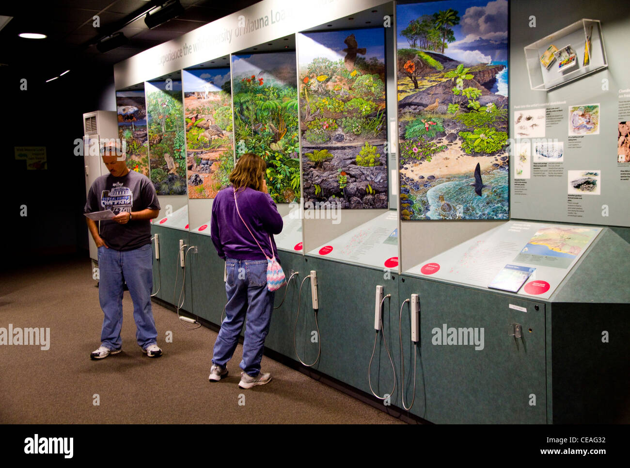 Il Kilauea Visitor Center, Parco Nazionale dei Vulcani delle Hawaii, Big Island delle Hawaii, Foto Stock