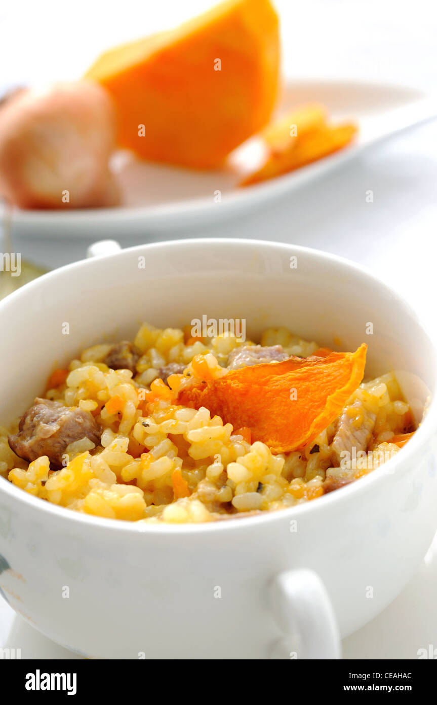 Risotto alla zucca Foto Stock