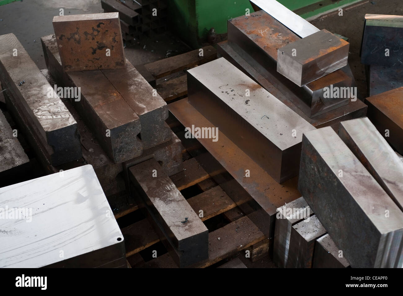 Barre di ferro, fonderia, dell'industria tecnologica, Hebei, provincia di Hebei, Cina, Asia. Foto Stock