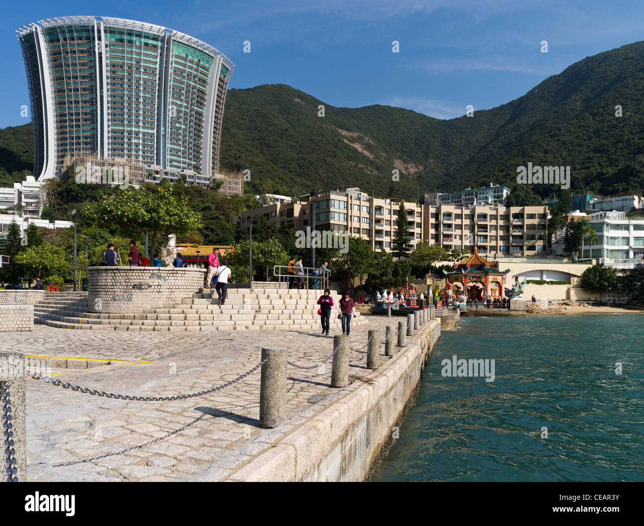 Dh REPULSE BAY HONG KONG Beach area pubblica proprietà di lusso highrise appartamento isola appartamenti Foto Stock