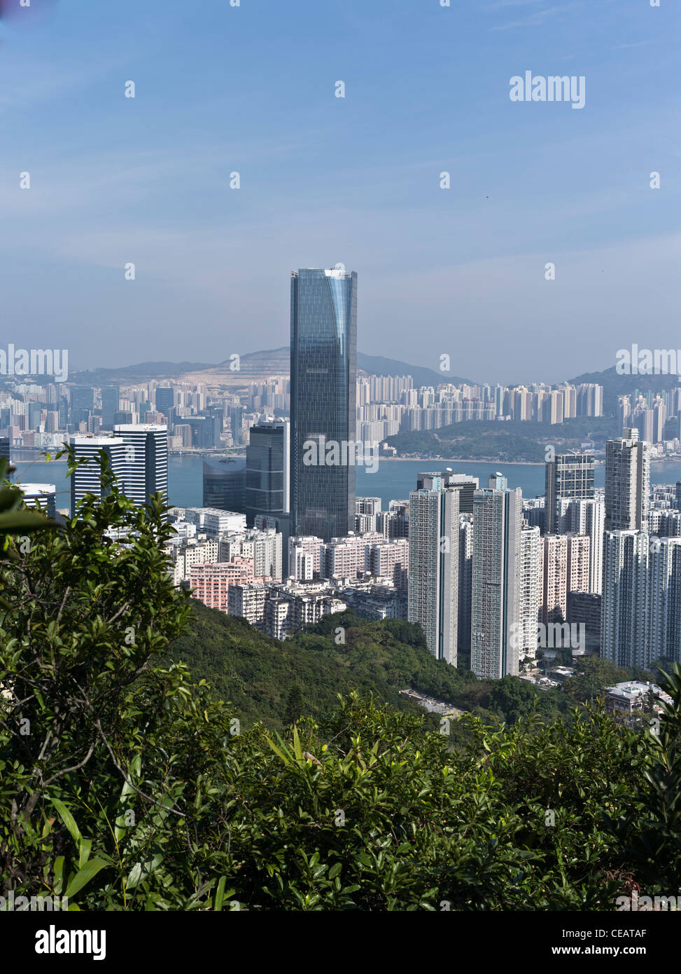 Dh Quarry Bay Hong Kong per un isola ad est il grattacielo Torre edificio a blocco Foto Stock