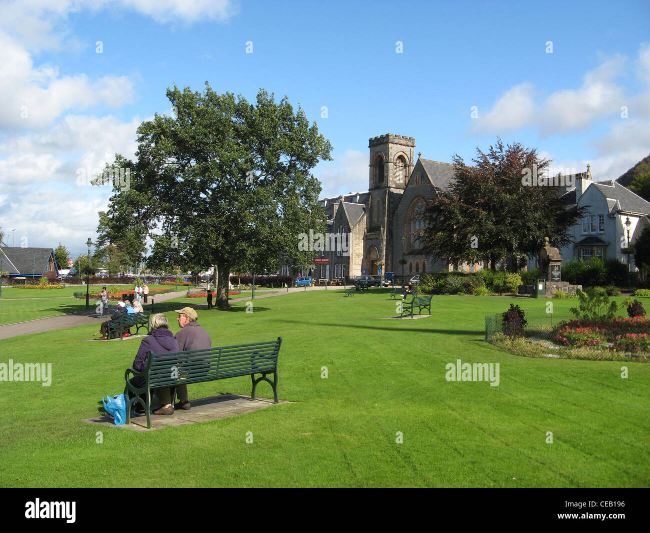 Fort William town center e verde Foto Stock