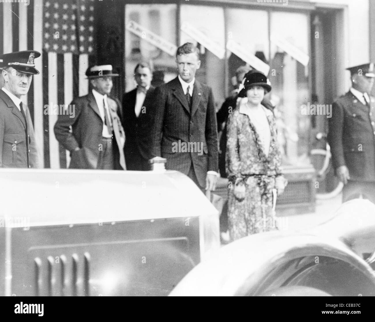 Charles Augustus Lindbergh era un aviatore americano, autore, inventore explorer e attivista sociale. Foto Stock