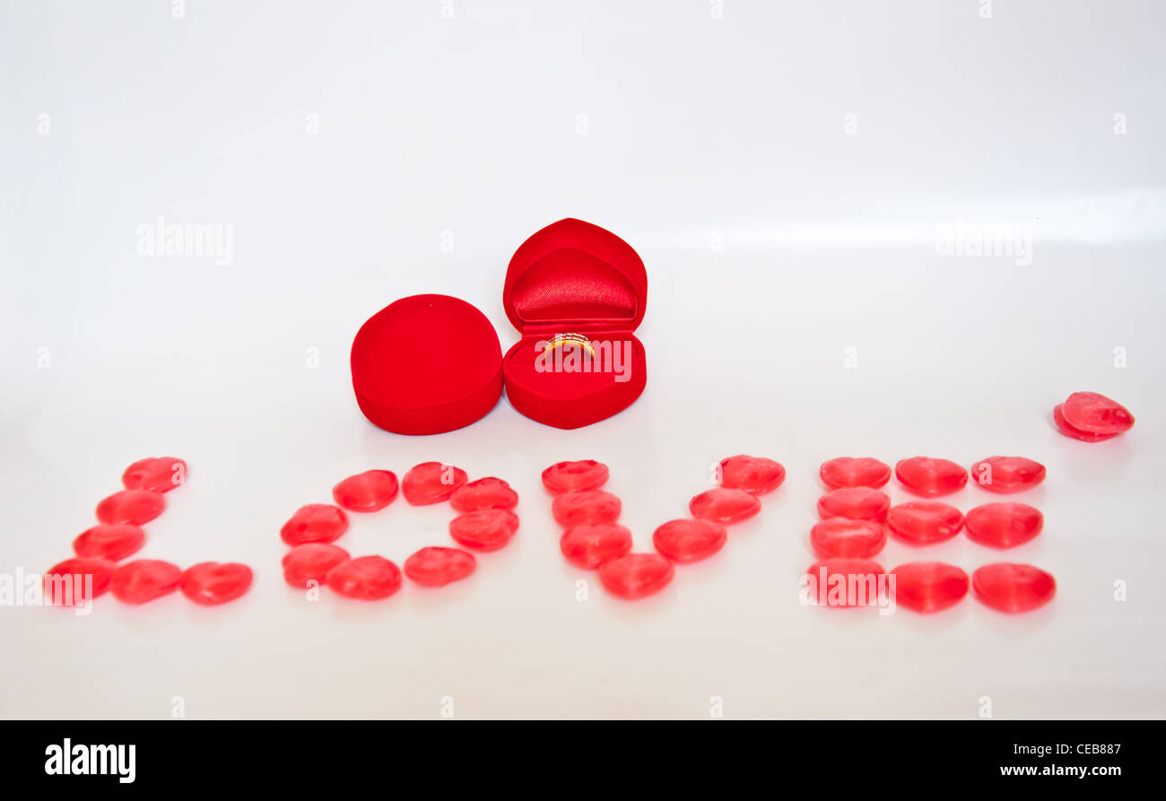 anello per amore Foto Stock