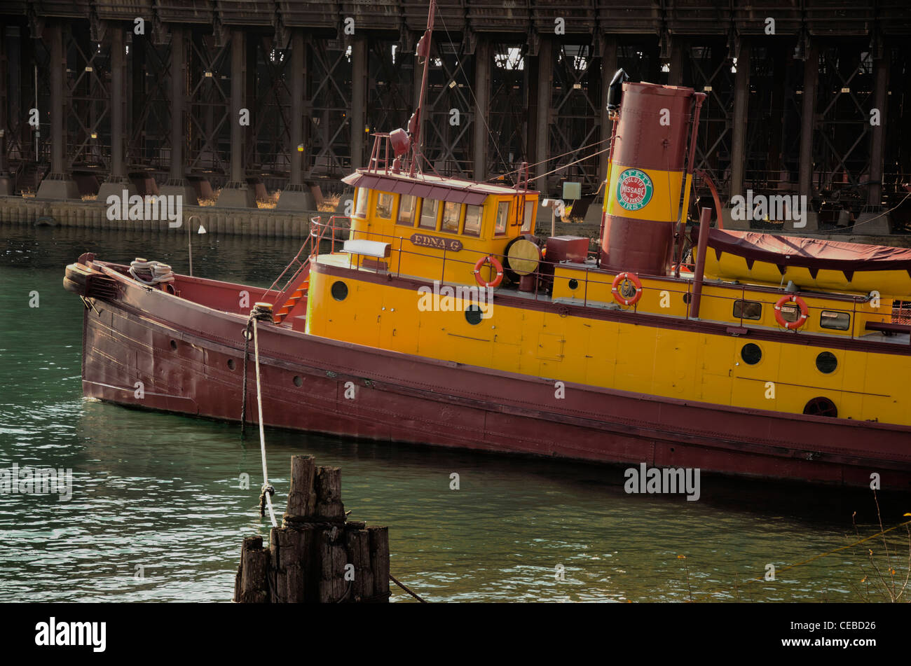 Edne G rimorchiatore in agata Bay Harbor in due porti, Minnesota sulla sponda nord del Lago Superior Foto Stock