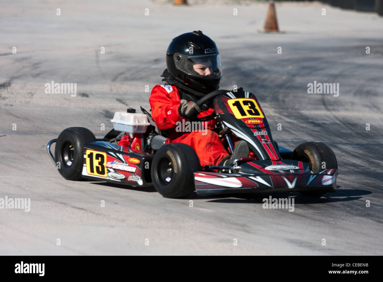 LAS VEGAS NEVADA - Febbraio 04:Junior Go Kart and Race a Las Vegas Speedway su 12 maggio 2008 di Las Vegas in Nevada. Foto Stock