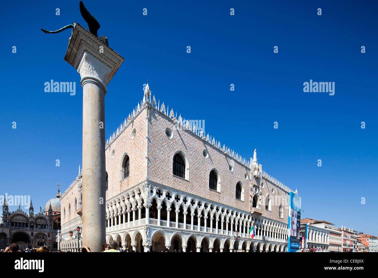 Vista del Palazzo Ducale dalla Piazetta, Venezia, Italia Foto Stock