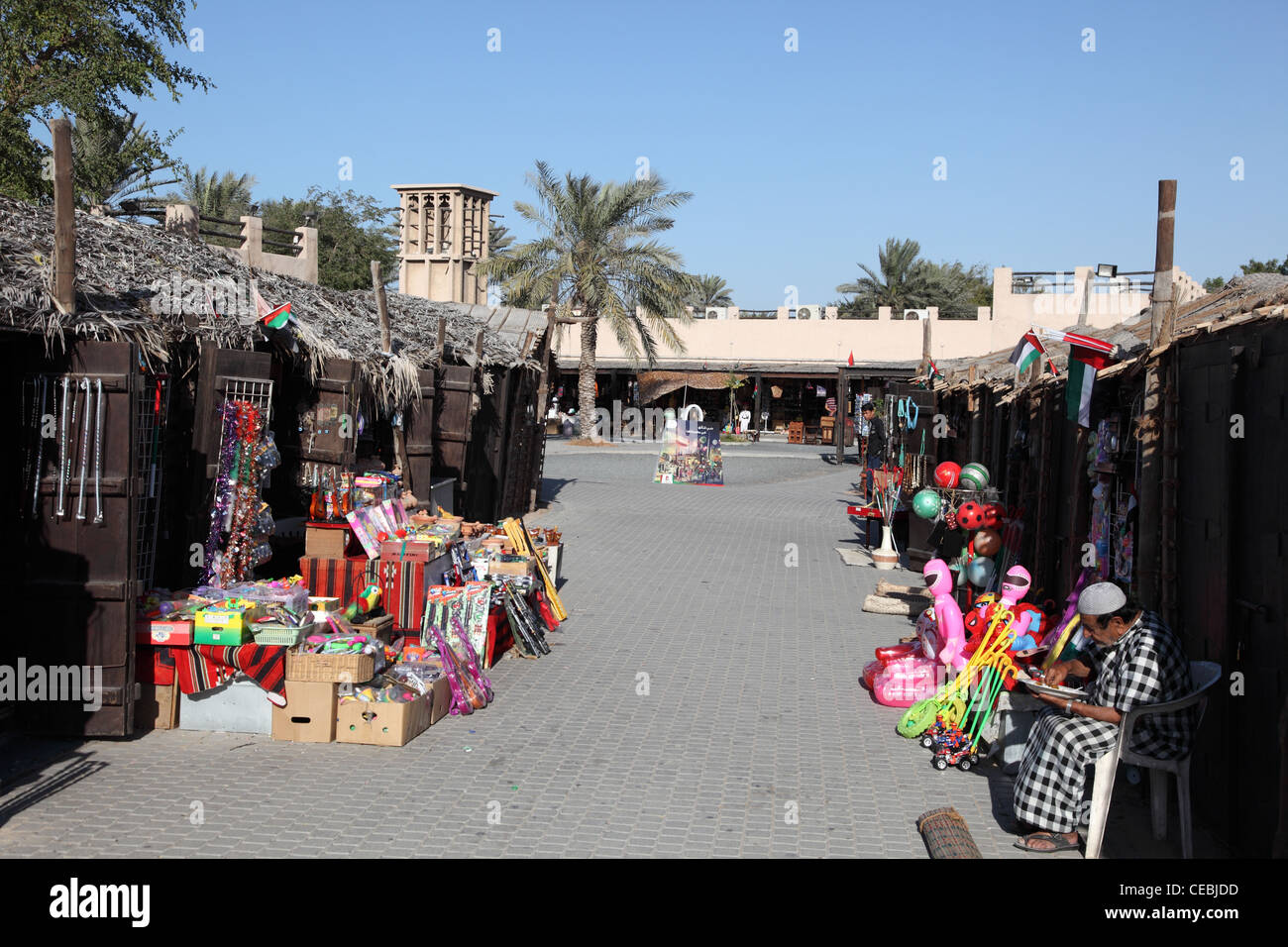 Souq in The Dubai Heritage Village Foto Stock
