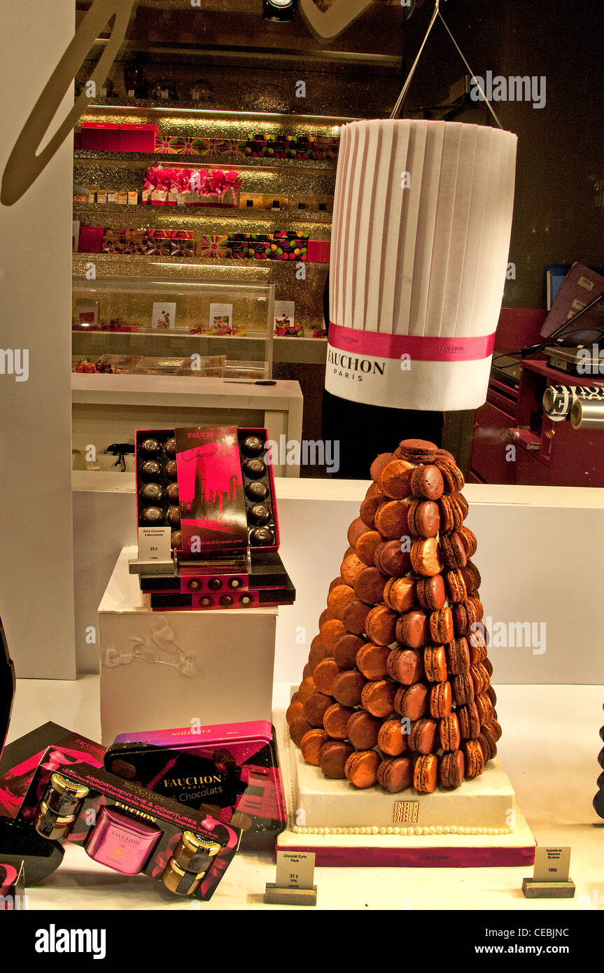 Fauchon Francia Paris lusso negozio alimentari prelibatezze Place de Madeleine Foto Stock