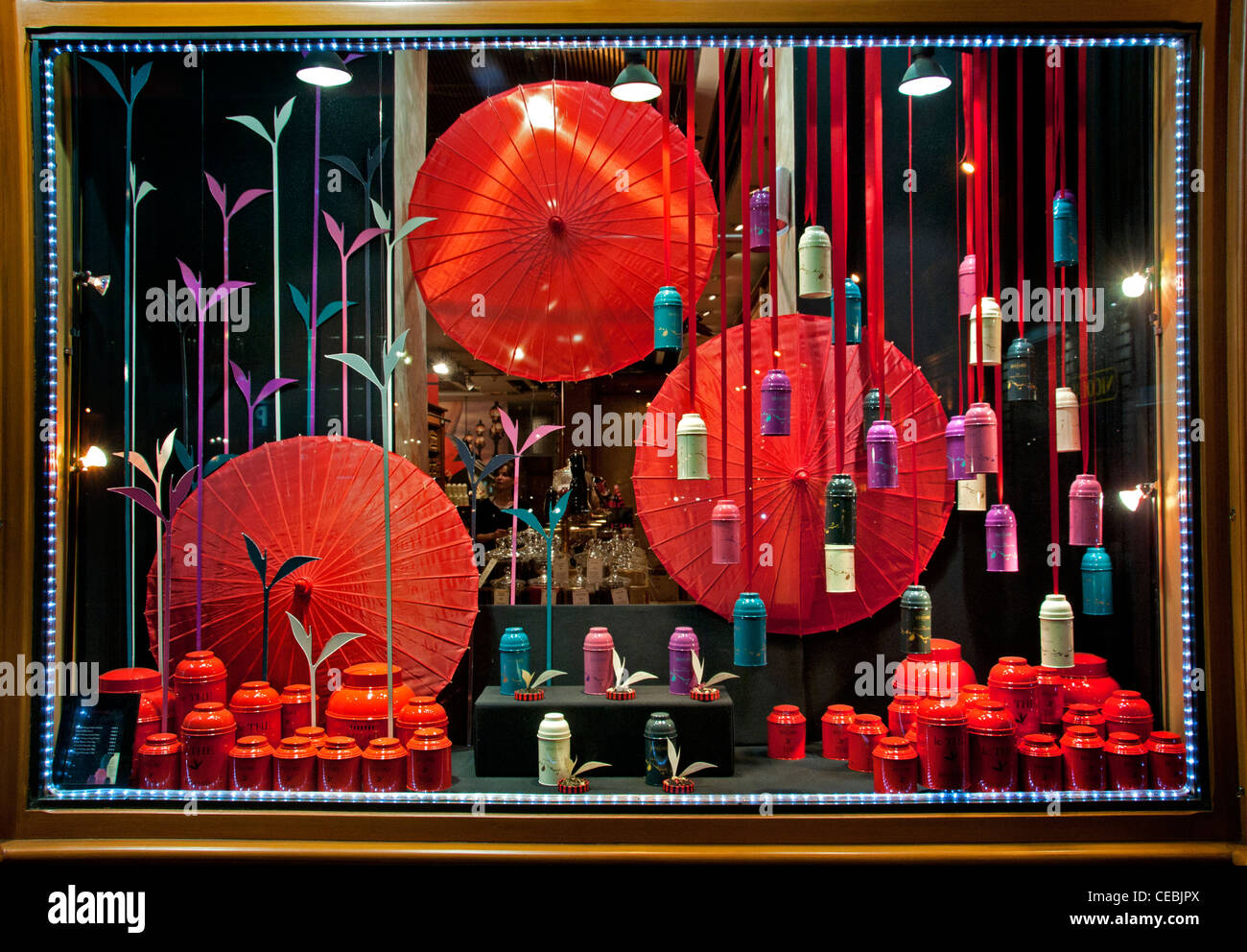 Place de Madeleine Parigi lusso negozio di alimentari Hediard Francia Foto Stock