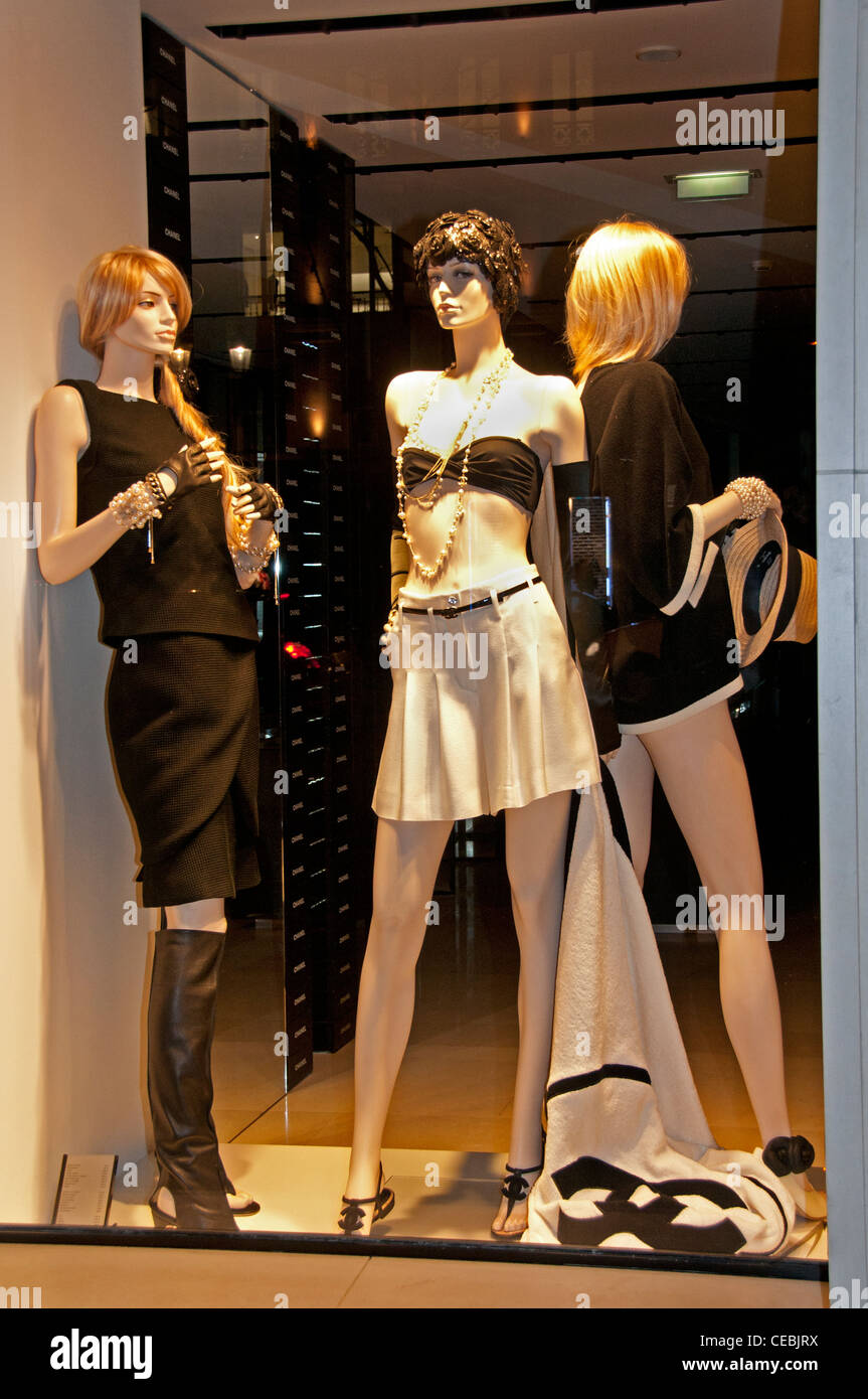 Chanel Parigi Rue Faubourg Saint Honoré Francia fashion designer couturier Foto Stock