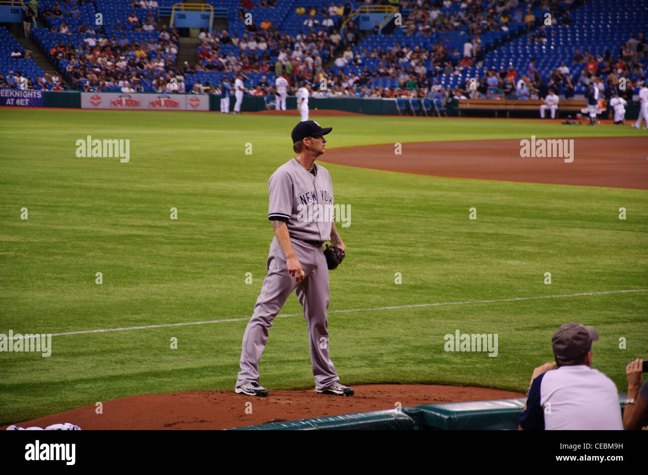 New York Yankees vrs Tampa Bay Rays in Tampa Florida Foto Stock