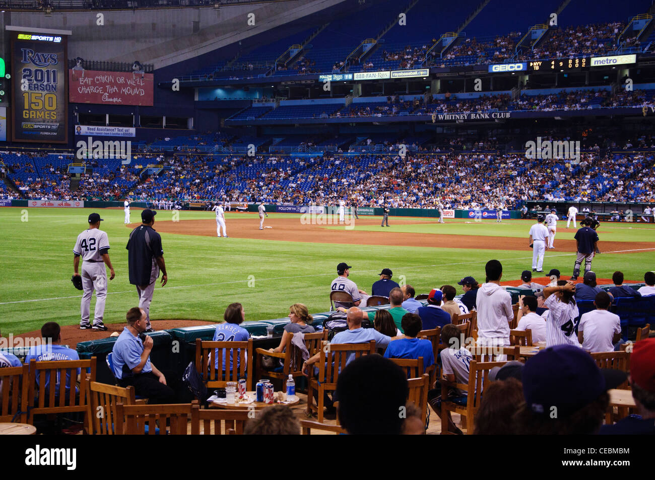 New York Yankees vrs Tampa Bay Rays in Tampa Florida Foto Stock