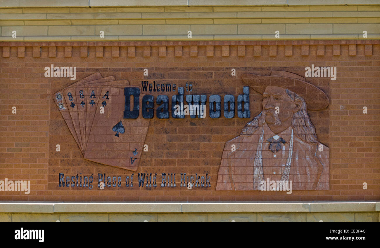 Città di Deadwood, South Dakota, South Dakota, James Butler, Hickok Wild Bill Hickok, la città nativa degli Stati Uniti, ad alta risoluzione orizzontale Foto Stock