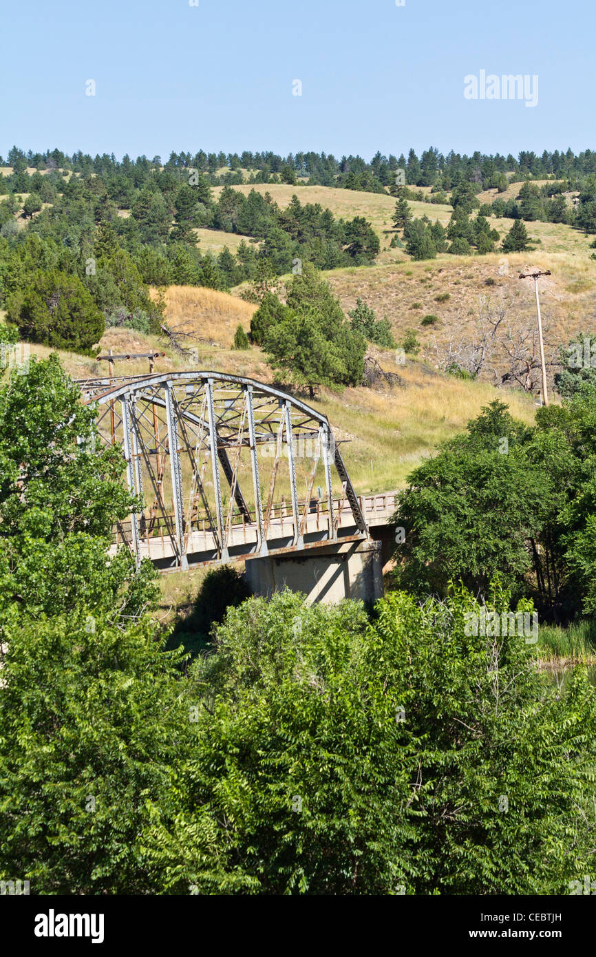 Hot Springs Cheyenne River Bridge South Dakota negli Stati Uniti nessuno verticale ad alta risoluzione Foto Stock