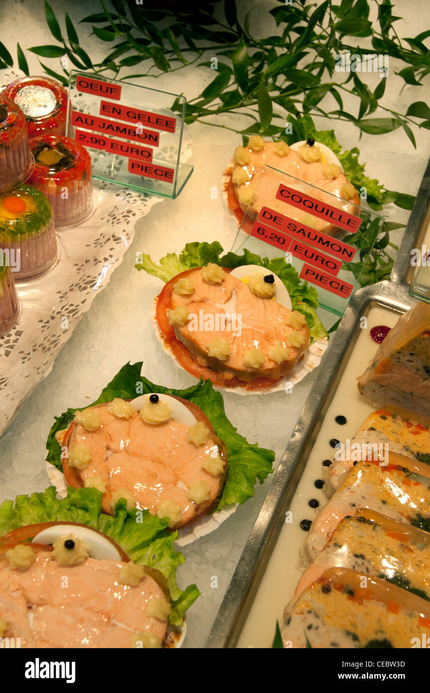 St Germain de Pres delicatessen catering interno parigi francia - francese Foto Stock