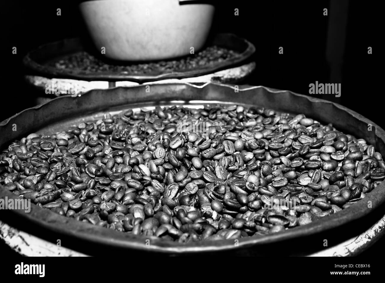 Chicchi di caffè tostati Foto Stock