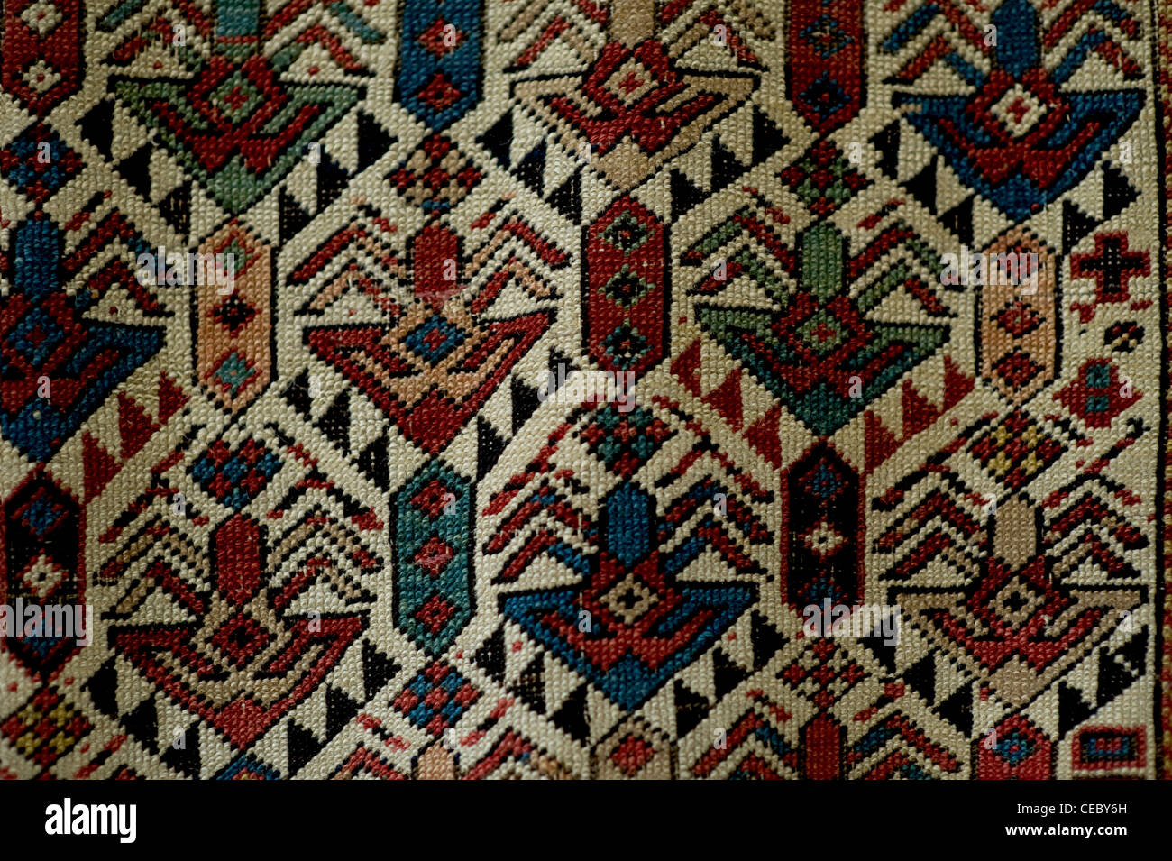 Persiano antico intrecciato Rug tappeto ARTE DELL ASIA Foto Stock