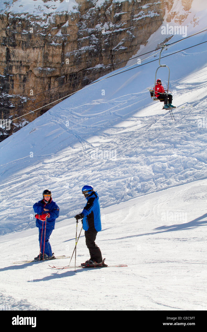 Le Tofane, Cortina d'Ampezzo, Dolomiti, Italia Foto Stock
