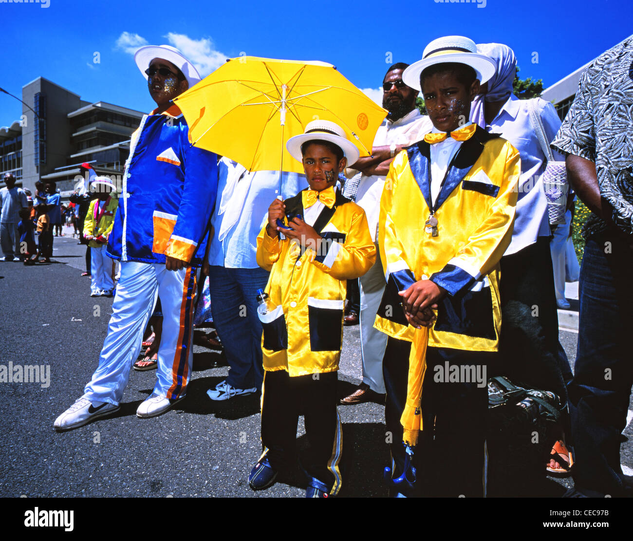 Minstrel Carnival (Kaapse Klopse) Cape Town, Sud Africa Foto Stock