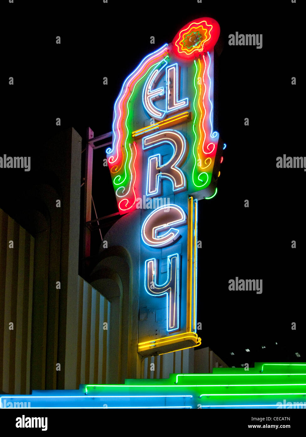 L'El Rey Theatre si trova a Miracle Mile area della regione Mid-Wilshire in Los Angeles, California. Foto Stock