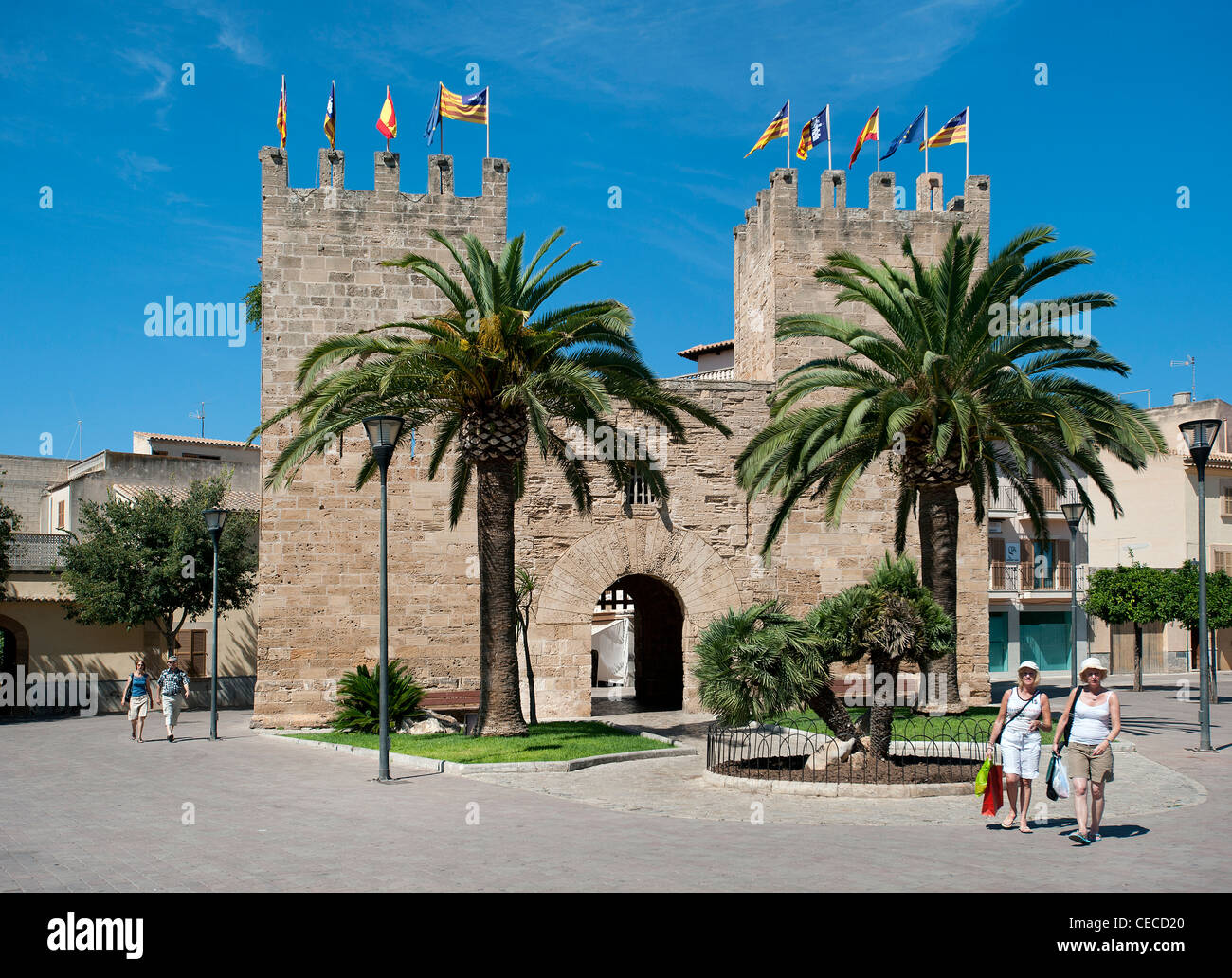 Alcudia Città Vecchia Maiorca Isole Baleari Spagna Foto Stock