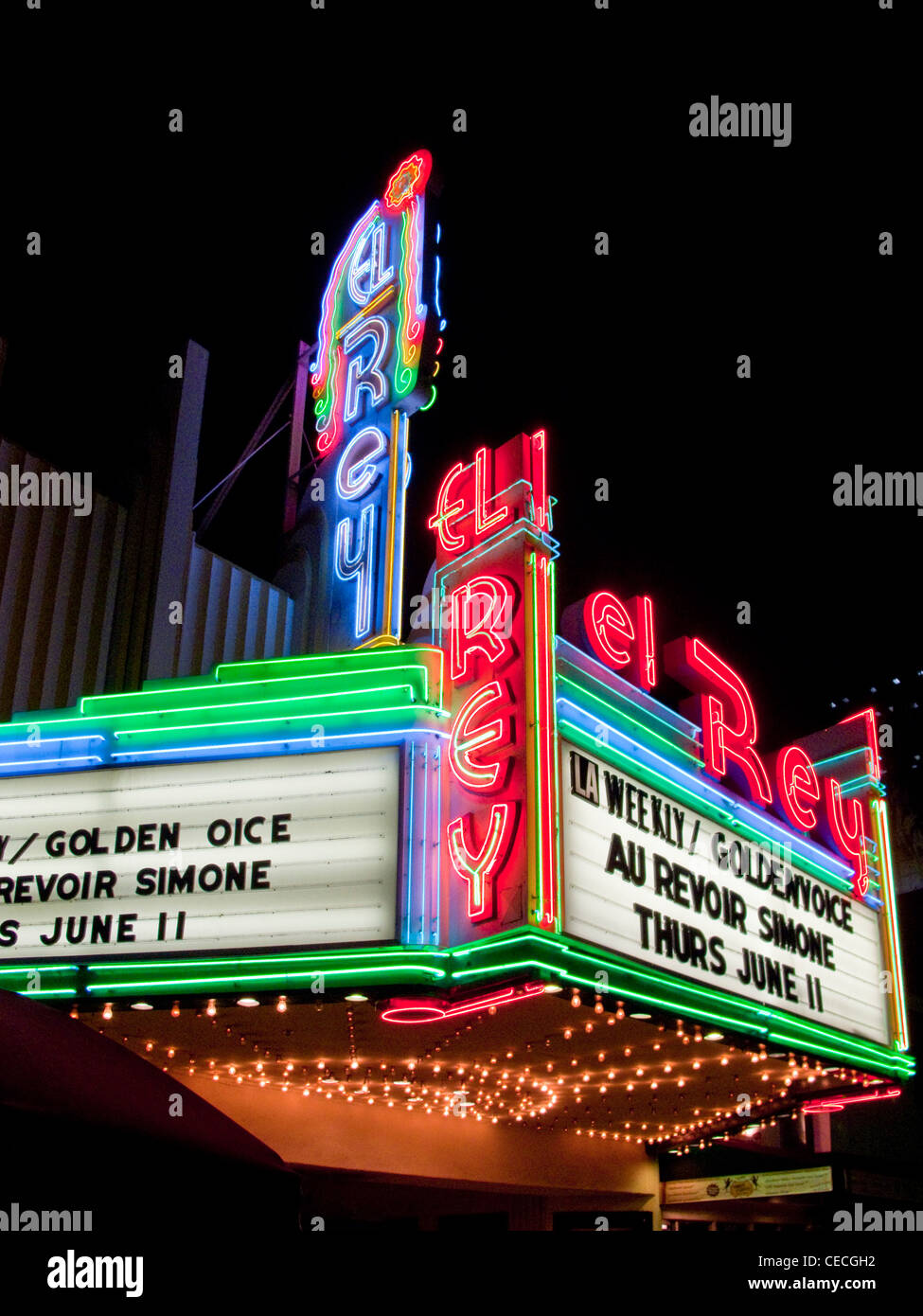 L'El Rey Theatre si trova a Miracle Mile area della regione Mid-Wilshire in Los Angeles, California. Foto Stock