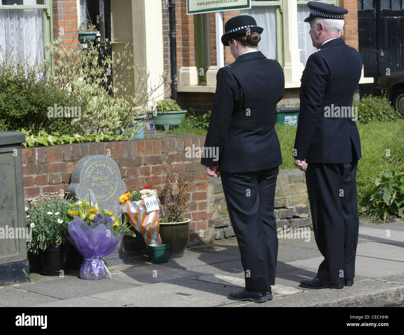 La polizia memoriale di servizio nel sud di Londra per assassinato un collega Foto Stock