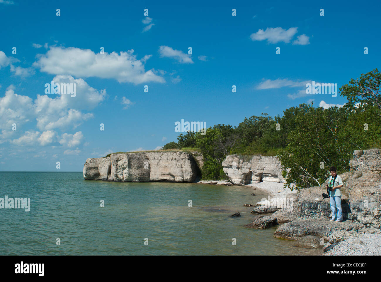 Roccia ripida Manitoba Canada Foto Stock