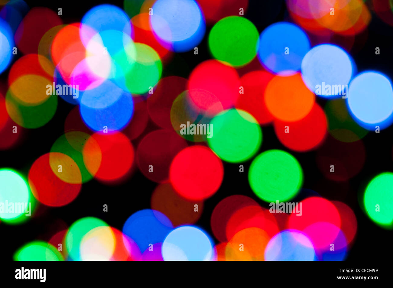 Le luci di Natale abstract Foto Stock