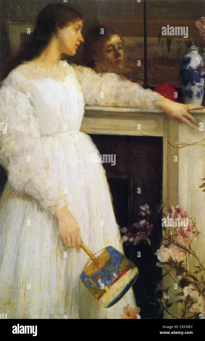James Abbott McNeill Whistler (1834 - 1903) Sinfonia in bianco. No. 2: La giovane ragazza bianco XIX secolo Foto Stock