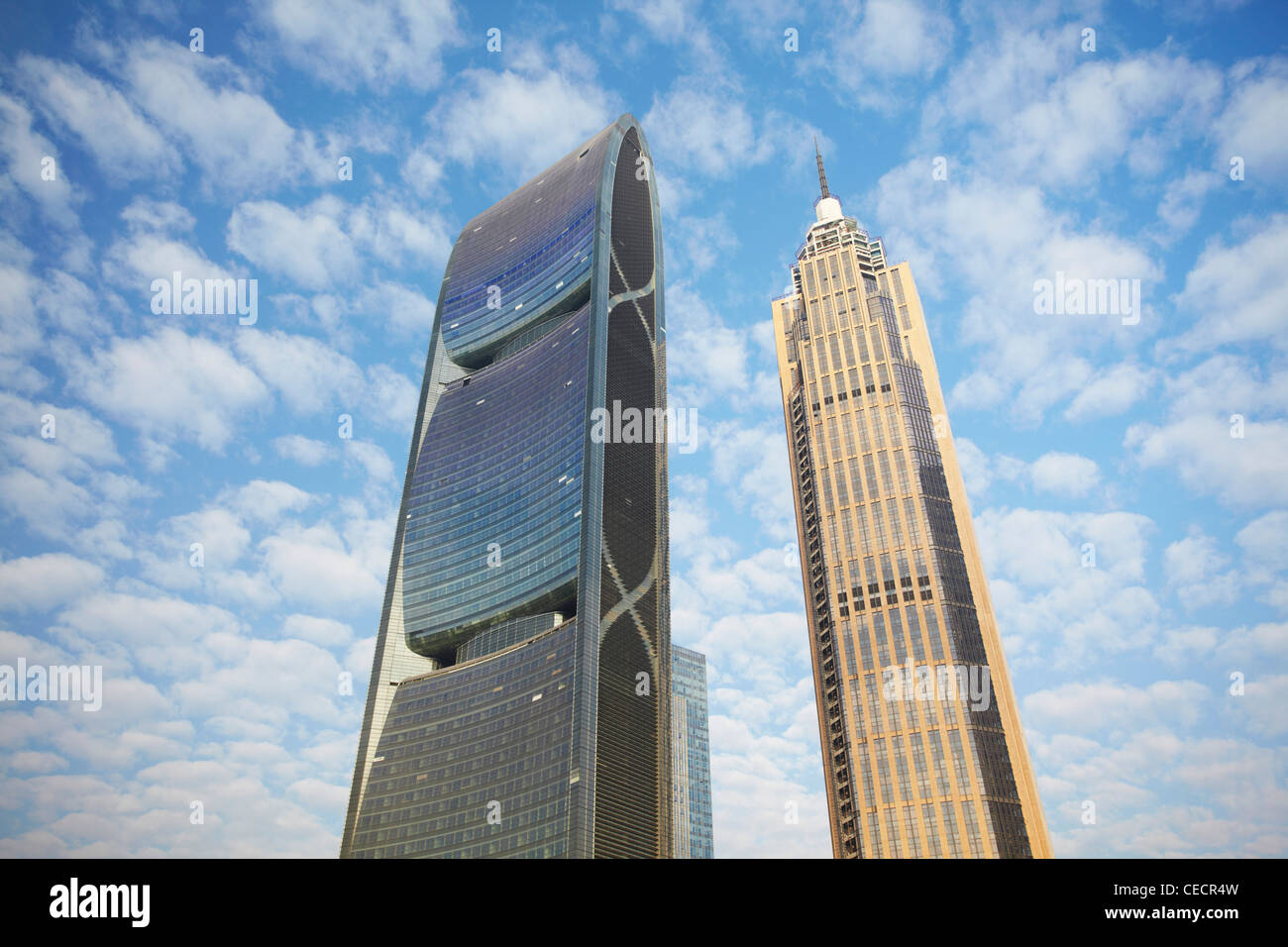 Pearl River Tower, Zhujiang New Town, Tianhe, Guangzhou, Guangdong, Cina Foto Stock