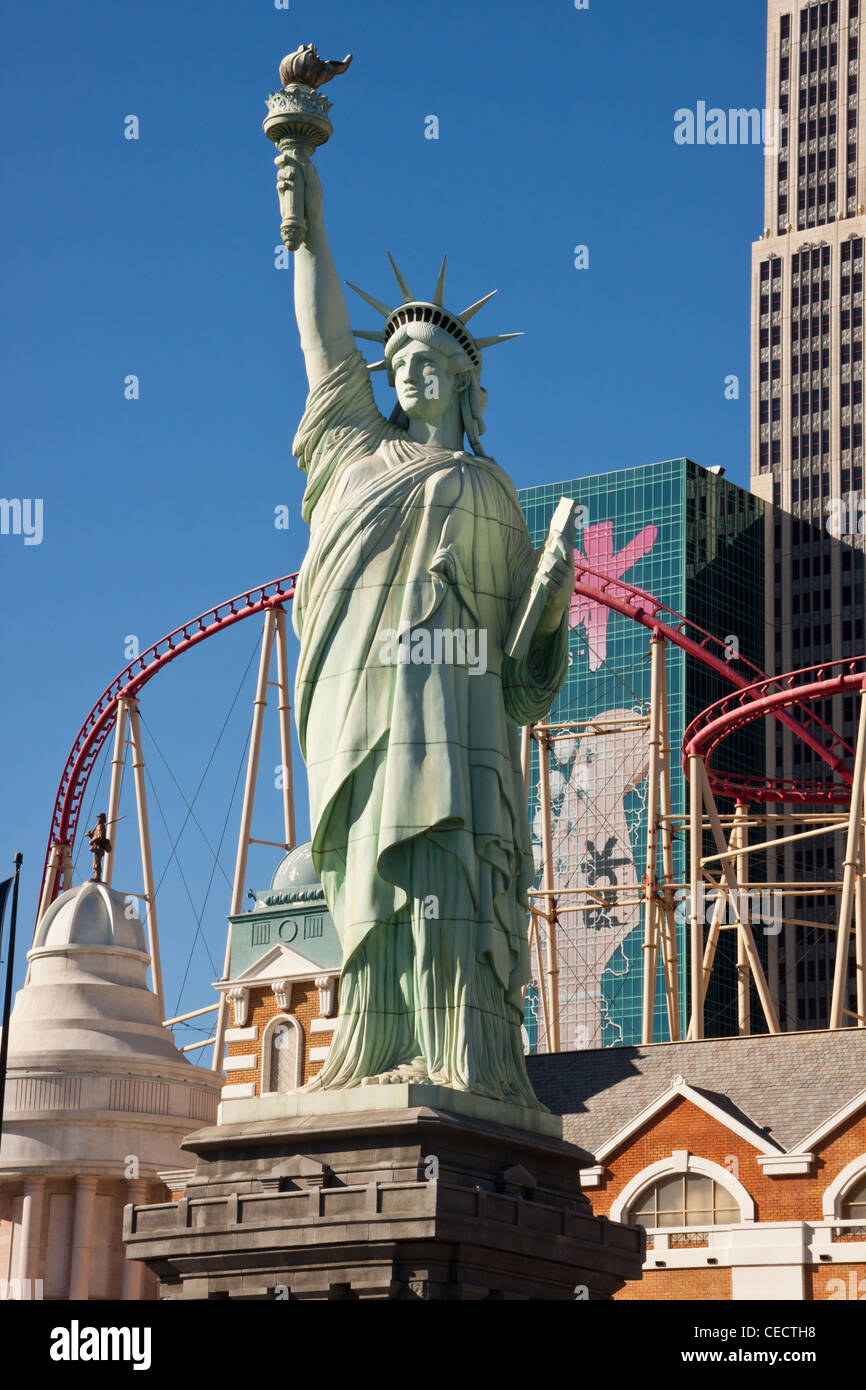 Statua della Libertà a New York New York Hotel and Casino, Las Vegas, Nevada, USA. Foto Stock