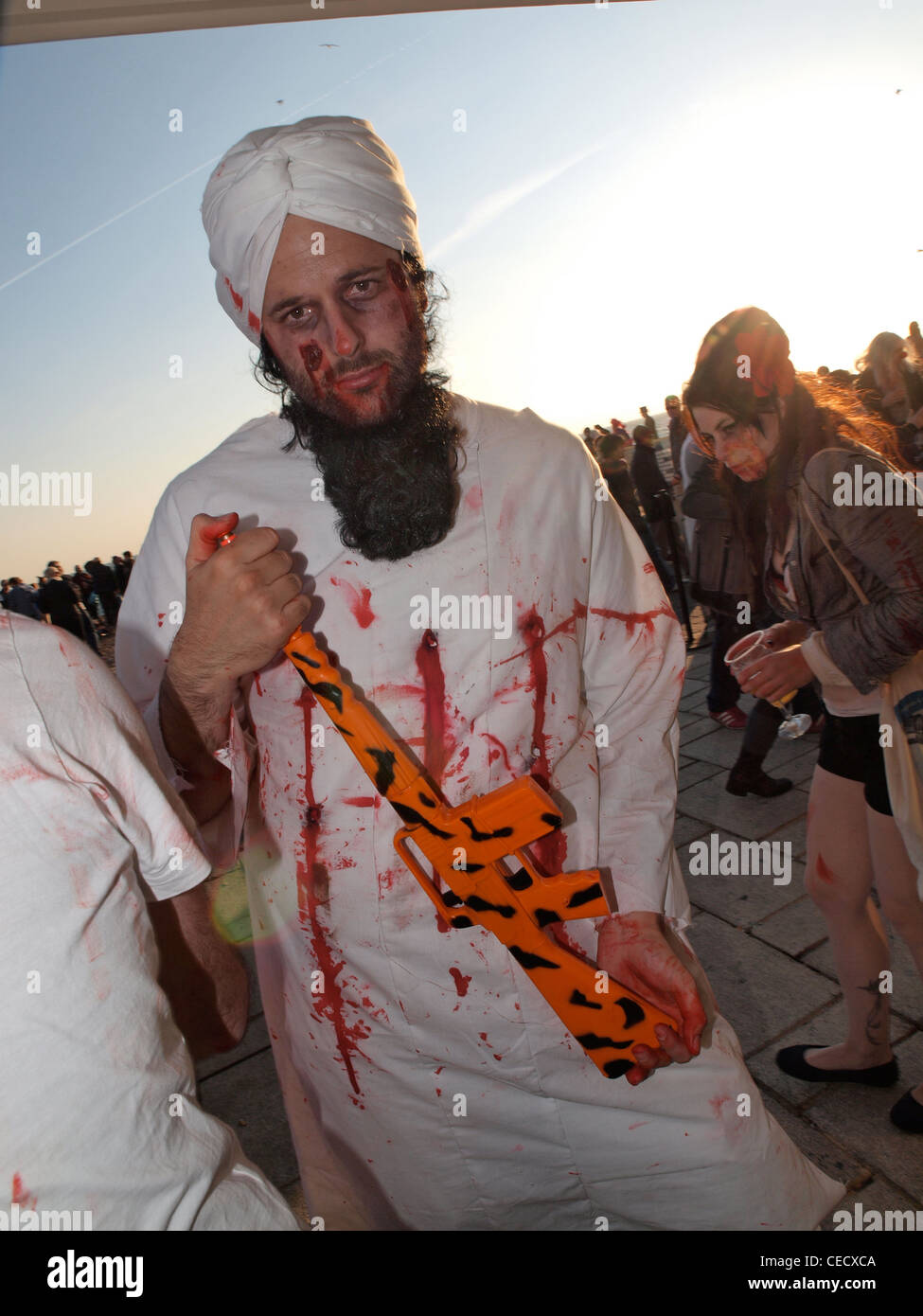 Vestirsi come un morto Osama Bin-Laden Foto Stock