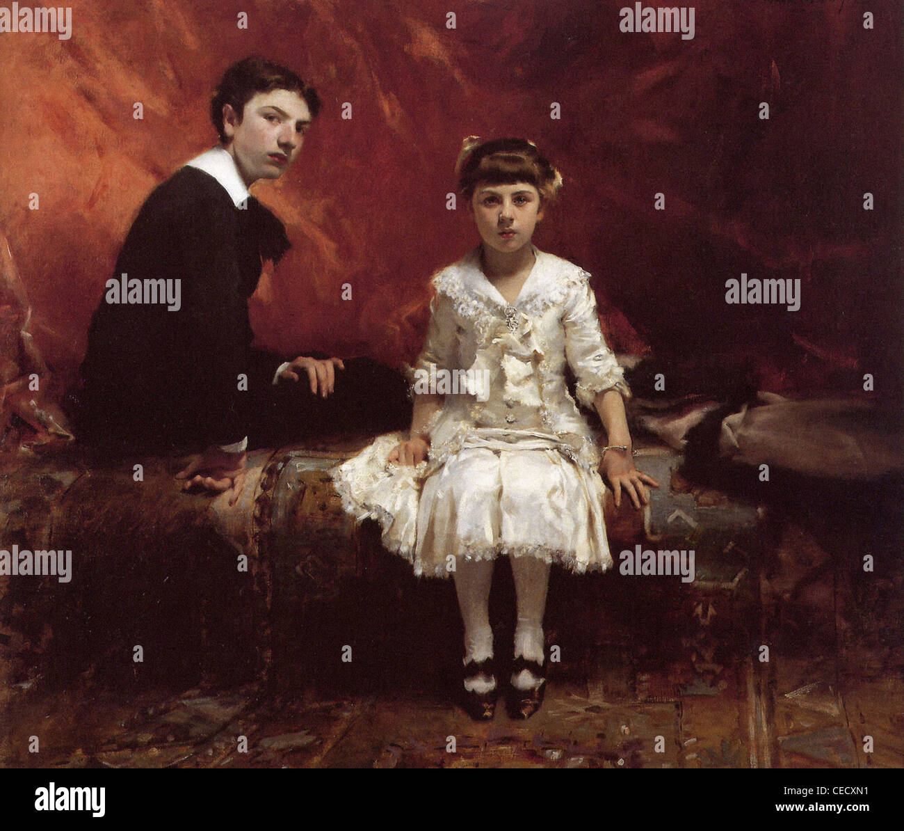 John Singer Sargent ritratto di Edouard e Maria-luisa Pailleron 1881 secolo XIX Foto Stock