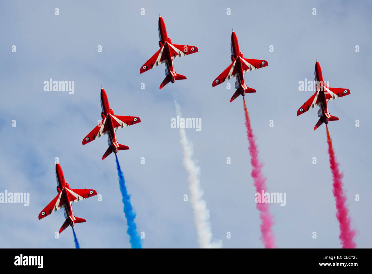 Le frecce rosse visualizzazione durante la settimana a Falmouth Foto Stock