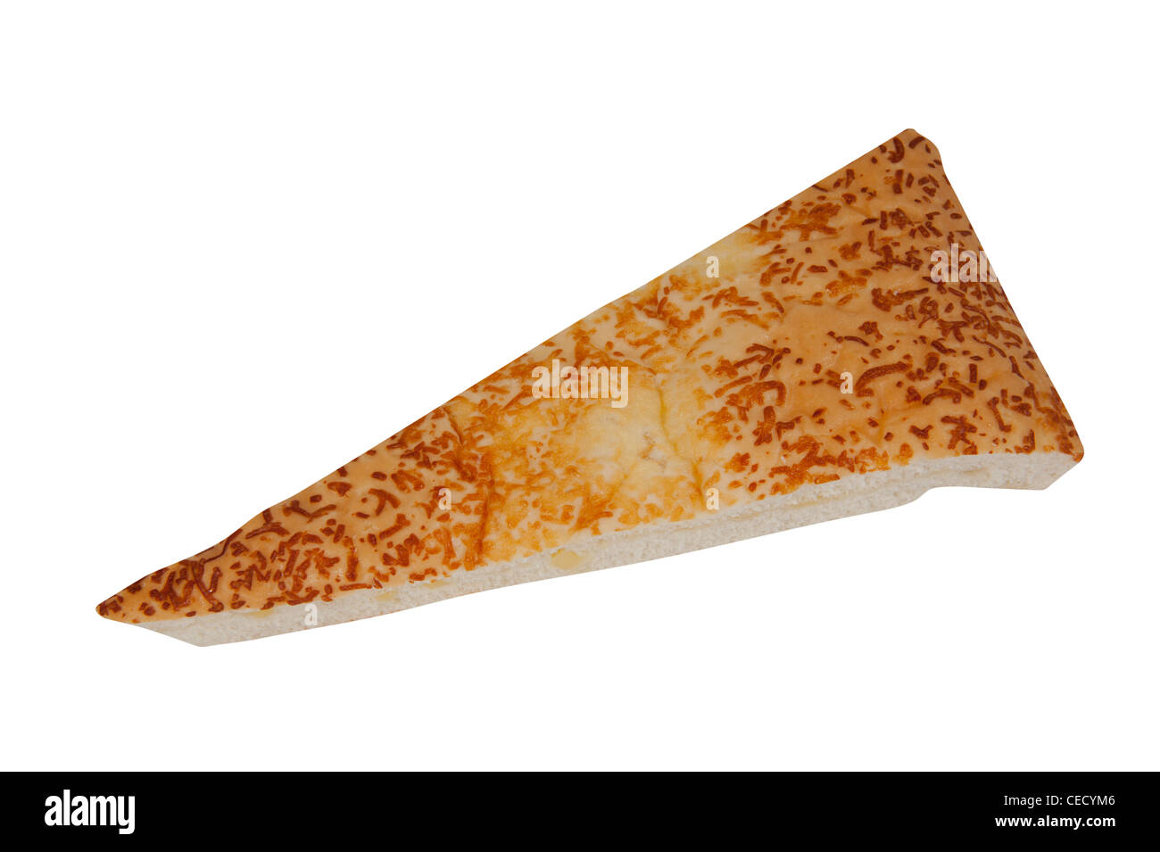 Pane a forma di triangolo isolato su bianco con tracciato di ritaglio Foto Stock