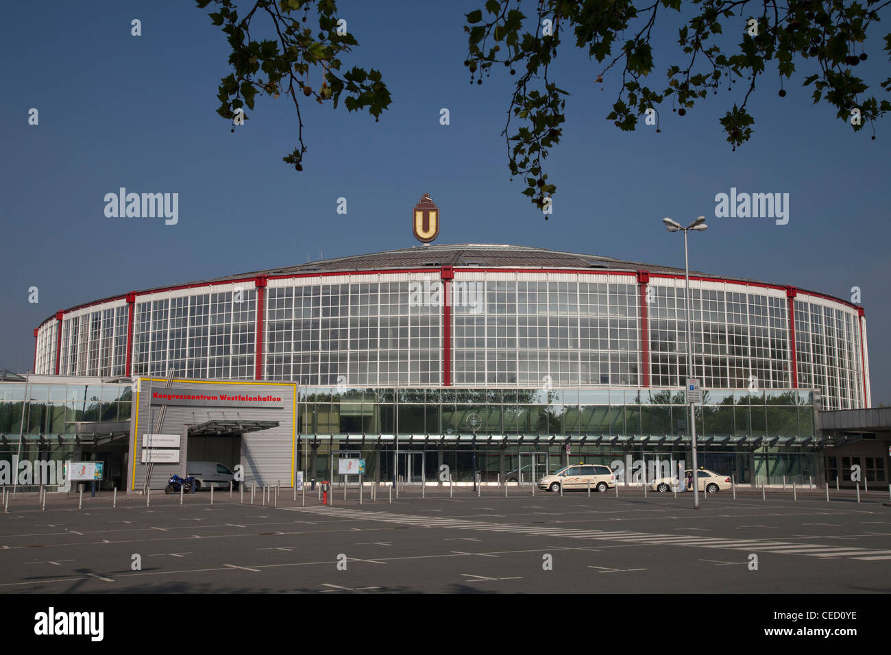 Westfalenhallen, Centro Fieristico, Dortmund, la zona della Ruhr, Renania settentrionale-Vestfalia, Germania, Europa Foto Stock