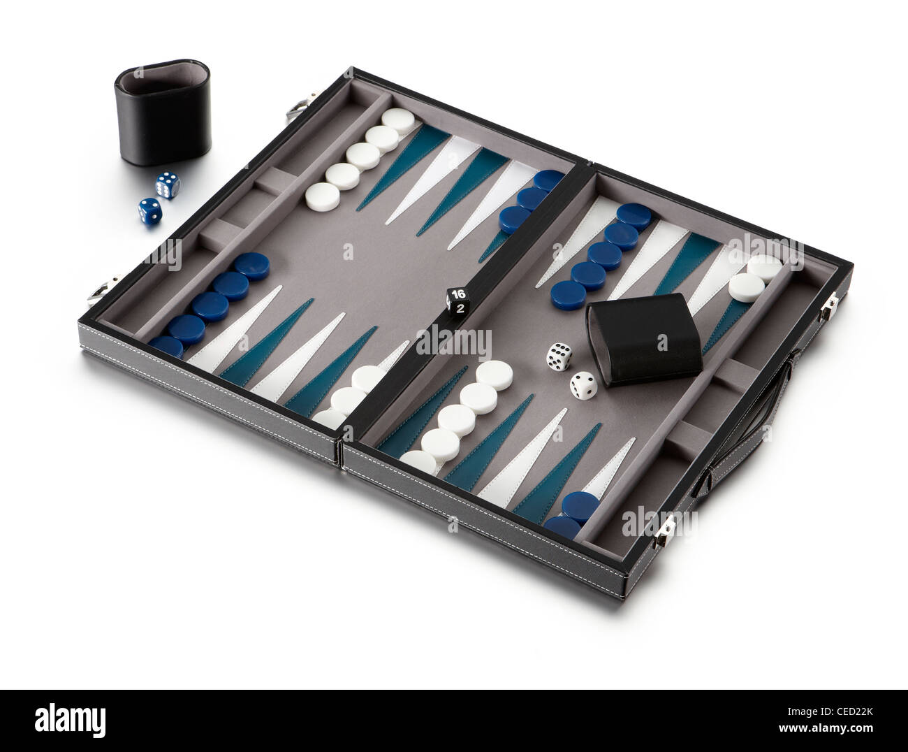 set backgammon Foto Stock
