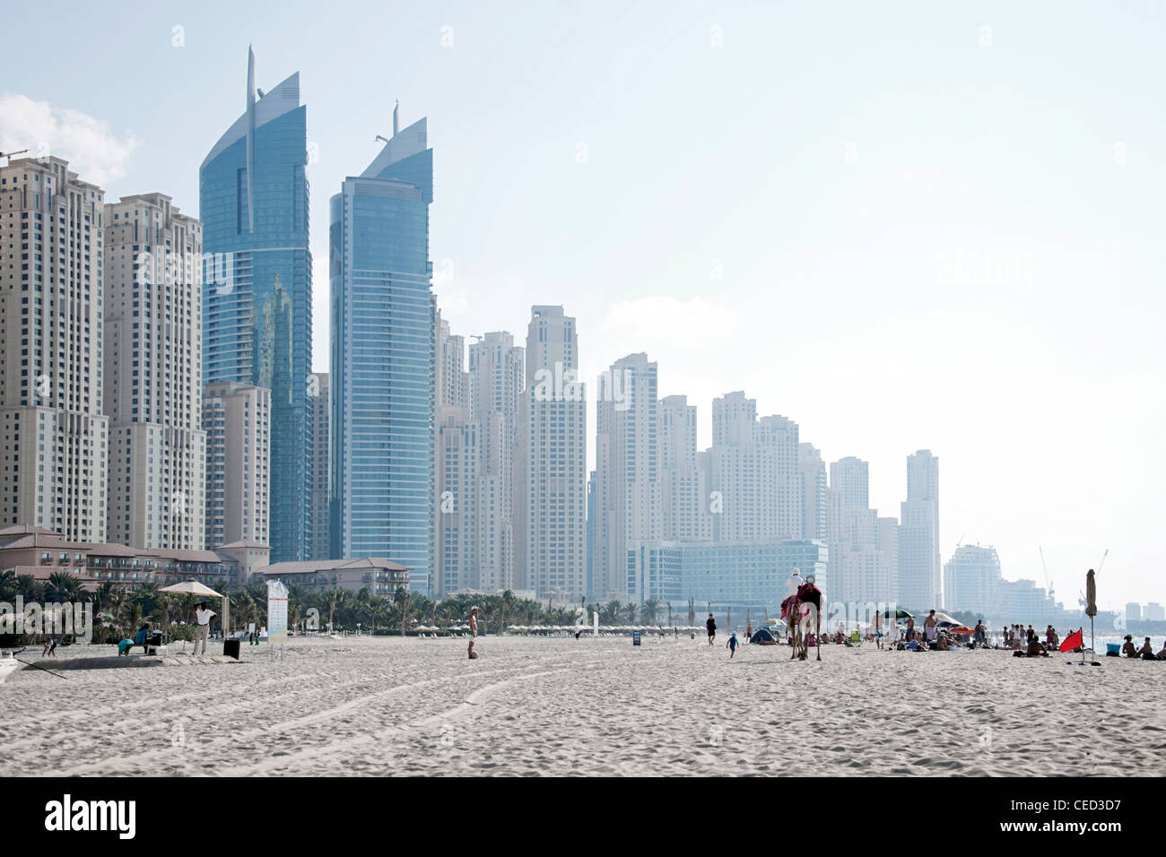 Oasis Beach Resort, Oasis Beach Tower Apartments, Dubai Marina, Dubai, Emirati Arabi Uniti, Medio Oriente Foto Stock