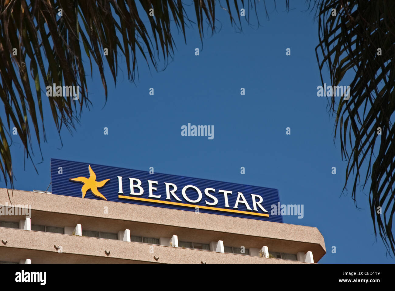 Iberostar segno su hotel in Tenerife Foto Stock