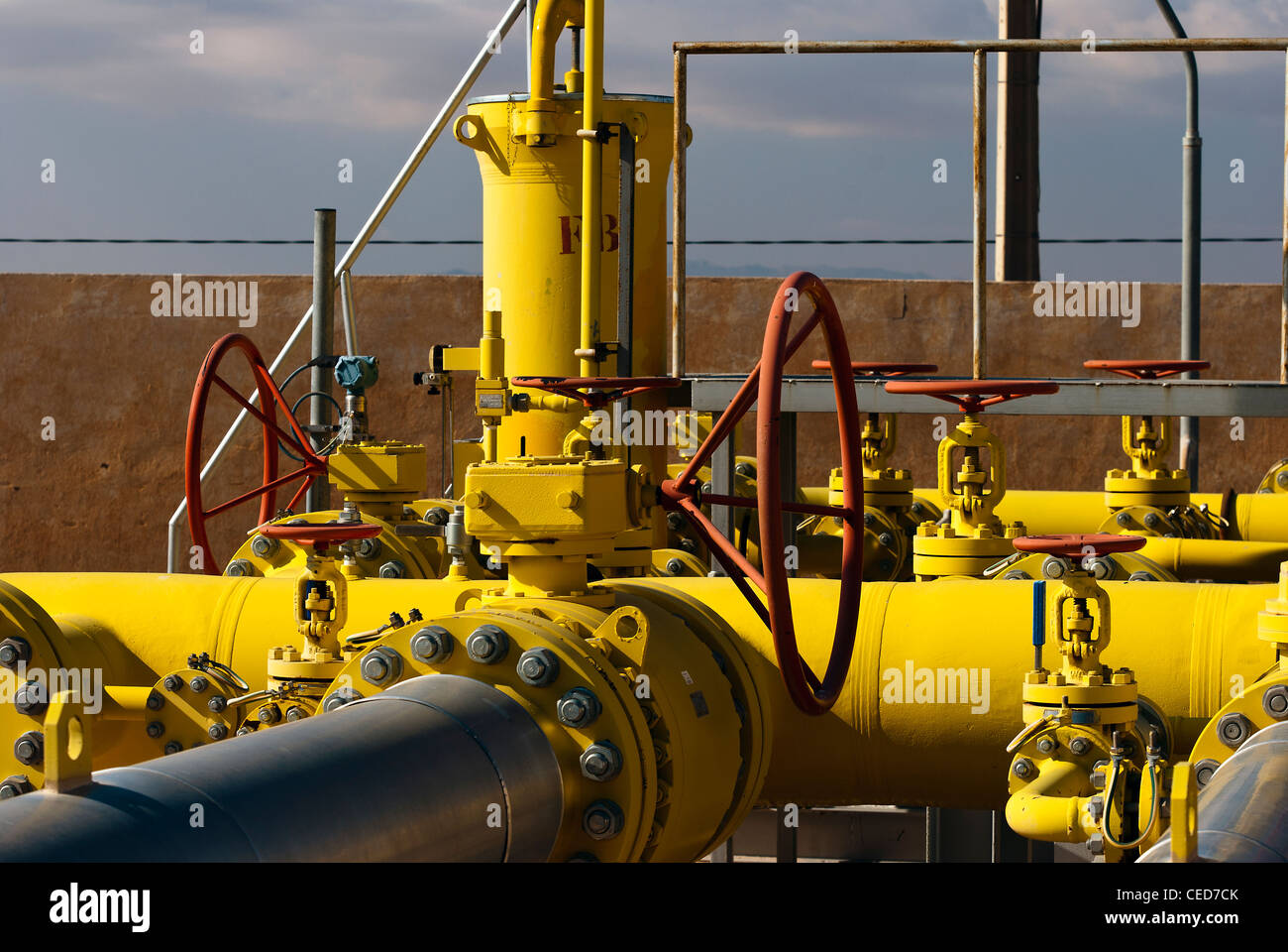 Impianto gas in Tunisia Foto Stock