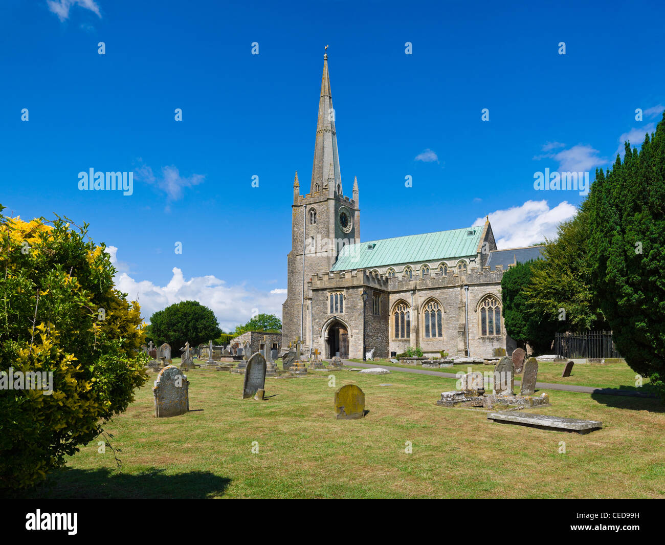 Chiesa di St Andrews nel villaggio di Congresbury, Somerset del Nord, Inghilterra. Foto Stock