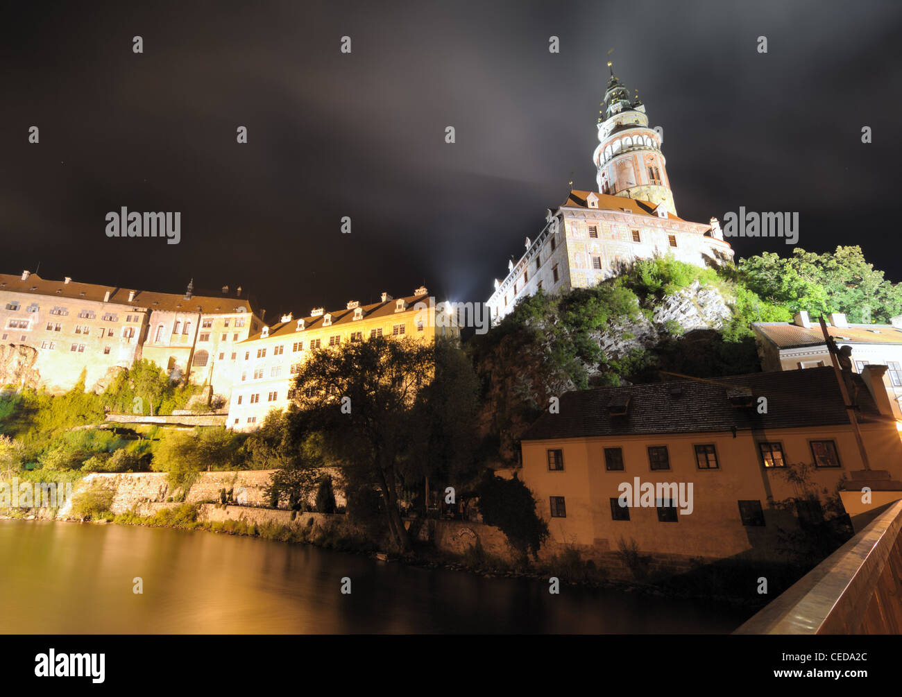 Il Castello di Krumlov a Cesky Krumlov, Repubblica Ceca. Foto Stock