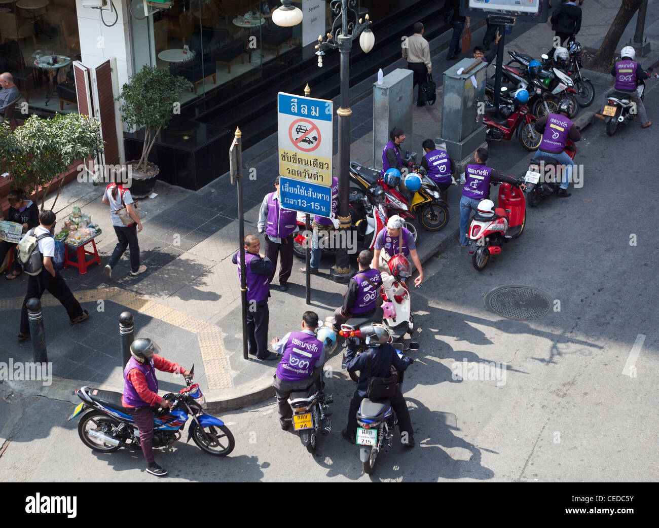 Moto Taxi Bangkok Foto Stock