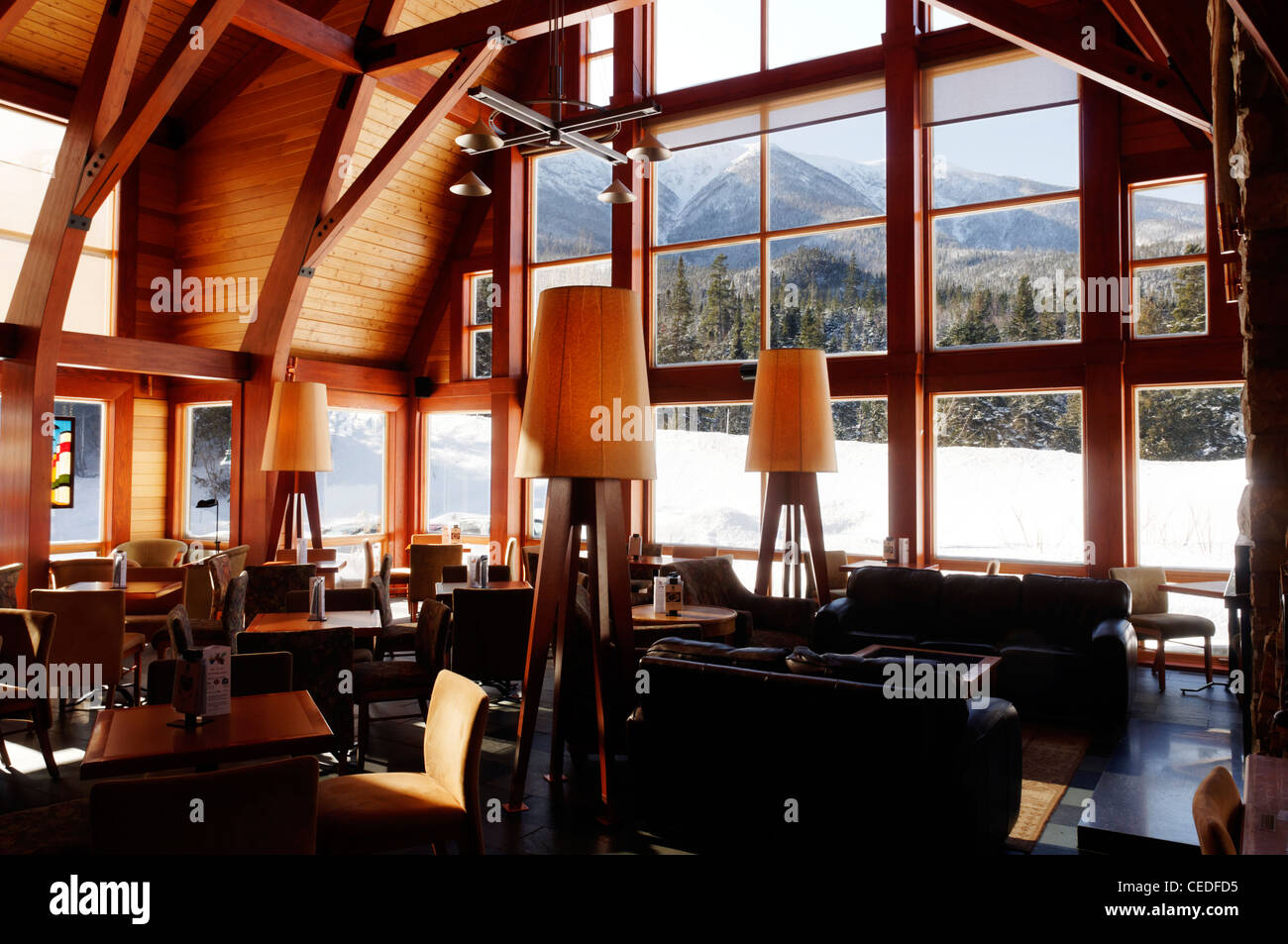 All'interno il Gîte de Mont Albert hotel in Chic con cioccolatini, Parc de la Gaspesie, Québec Foto Stock